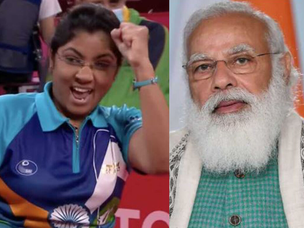 உங்களது வெற்றியை நாளை நாடு கொண்டாடும் ! பவீனாவுக்கு பிரதமர் மோடி வாழ்த்து !