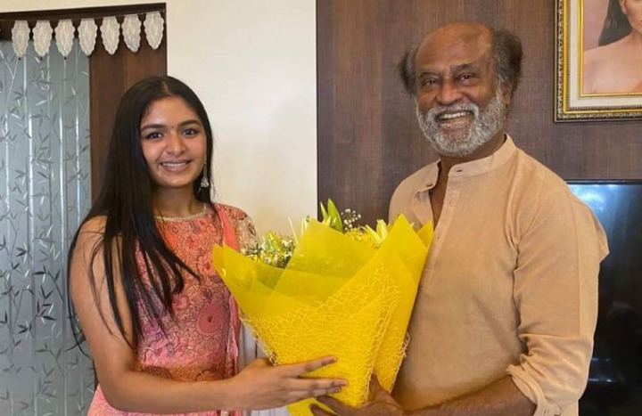 சூப்பர் ஸ்டாரிடம் ஆசி வாங்கிய அதிதி !