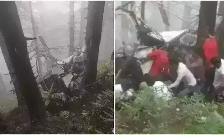 காஷ்மீரில் ராணுவ ஹெலிகாப்டர் விபத்து !
