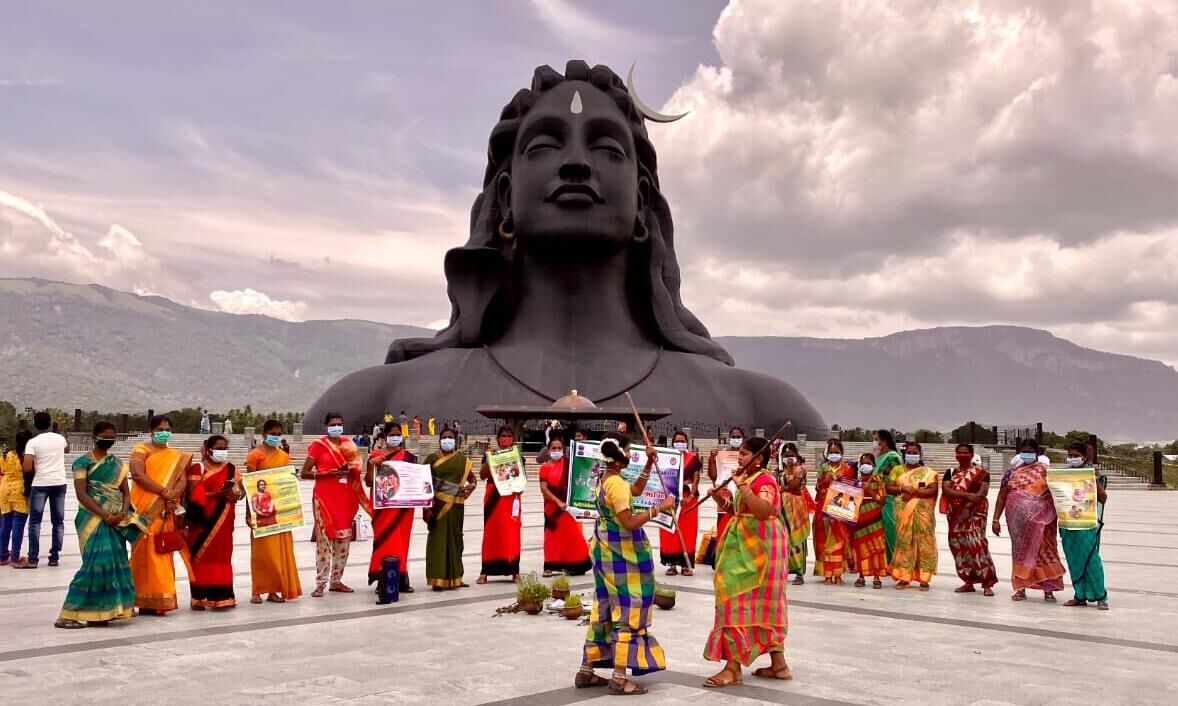 ஆதியோகி சிலை  முன்பு ஊட்டச்சத்து விழிப்புணர்வு நிகழ்ச்சி !