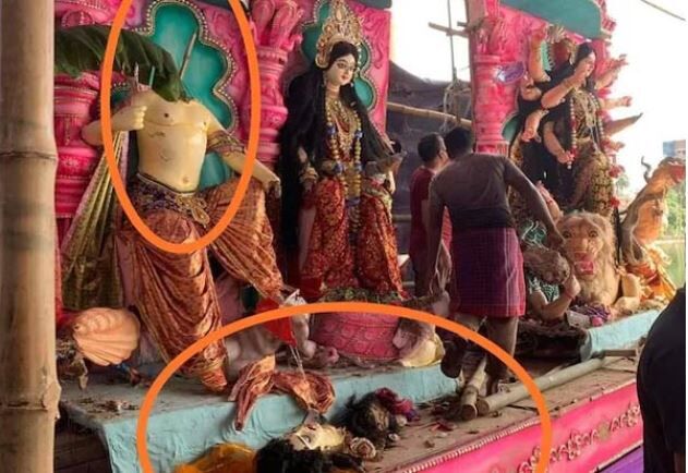 வங்க தேசத்தில் துர்கா பூஜையின்போது கோயில்களை சூறையாடிய முஸ்லீம்கள்!