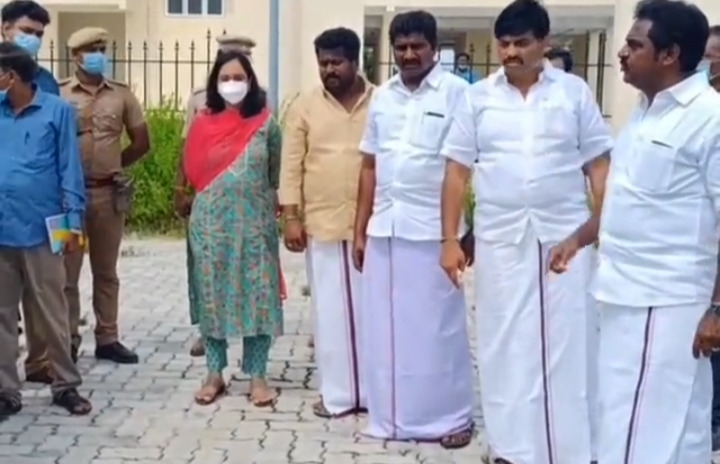 'செருப்பு பிஞ்சுடும்' என  அரசு அதிகாரியை மிரட்டிய தி.மு.க எம்.எல்.ஏ எழிலரசன் !