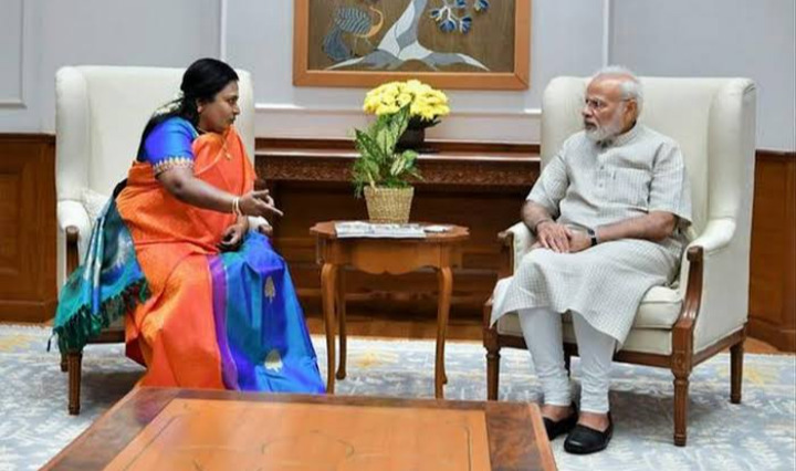 இந்திய திருநாட்டை சிறப்பாக வழிநடத்திச் செல்லும் மாண்புமிகு பாரதப் பிரதமர் நரேந்திர மோடி - தமிழிசை பெருமிதம் !