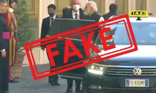 பிரதமர் மோடிக்கு டாக்சி அனுப்பியதா இத்தாலி அரசு? போலி புகைப்படத்தை பரப்பும் எதிர்க்கட்சியினர்!