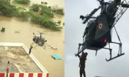 சென்னை மழை: தயார் நிலையில் விமானப்படை ஹெலிகாப்டர்கள்!