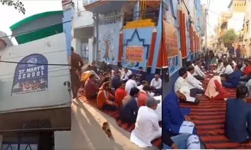 ராமாயணத்தை கேலி செய்த செயின்ட் மேரி பள்ளி- வளாகத்தில் ராமசரிதை பாடும் இந்துக்கள் !