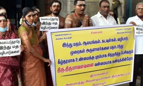 இந்து மதத்தை அவதூறாக பேசிவரும் திருமாவளவன் மீது சிவனடியார்கள் கமிஷ்னர் அலுவலகத்தில் புகார்!