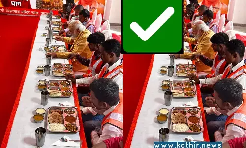 விமர்சிக்க எதுவும் இல்லேன்னா இப்படியும் பண்ணுவாங்க - பிரதமர் மோடி தொழிலாளர்களுடன் ஒன்றாக சாப்பிடுவதை வைத்து பரவி வரும் தகவல்!
