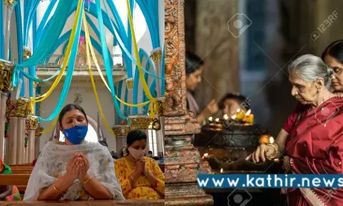 கேரளா: கிறிஸ்துமஸ் பண்டிகை, கோவில் திருவிழா இரண்டையும் ஒன்றாக கொண்டாடும் மக்கள் !