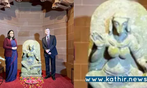 இந்தியா வந்த இங்கிலாந்தில் கண்டுபிடிக்கப்பட்ட 10ம் நூற்றாண்டு சிலை!