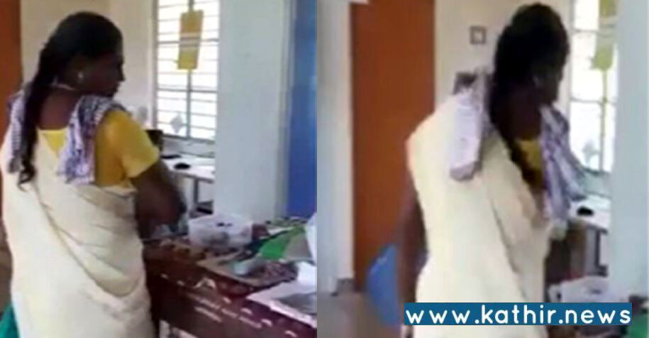 மூன்று மாதமாக சம்பளம் போடாத தி.மு.க. அரசு: கடுப்பில் கல்வி அலுவலகத்தை சூறையாடிய ஆசிரியை!