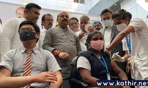 கர்நாடகாவில் 100 சதவீத முதல் டோஸ் தடுப்பூசி செலுத்தி சாதனை!