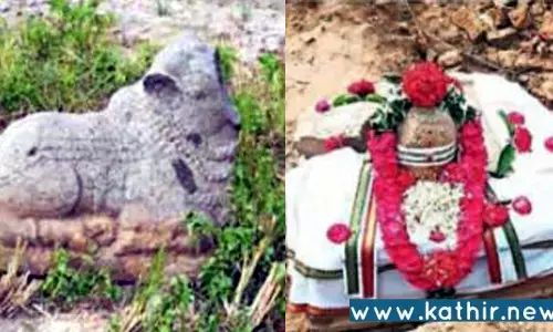 வயலில் சிவலிங்கத்திருமேனி, நந்தி கண்டெடுப்பு!