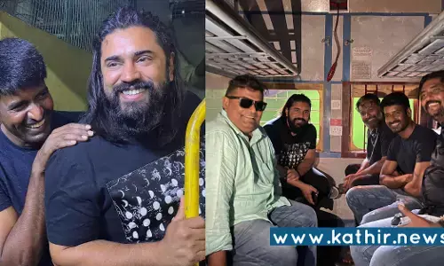 சூரி, நிவின் பாலியுடன் இயக்குனர் ராமின் படப்பிடிப்பில் ஜாலியாக மிஷ்கின்