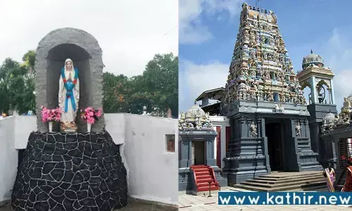 திருக்கேதீஸ்வரர் கோவில் நுழைவு வாயிலில் கிறிஸ்தவ சொரூபம்: சைவ மகா சபை கடும் கண்டனம்!