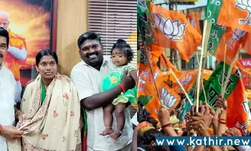 கைக்குழந்தையுடன் பிரச்சாரம் செய்த பா.ஜ.க. வேட்பாளர் வெற்றி!