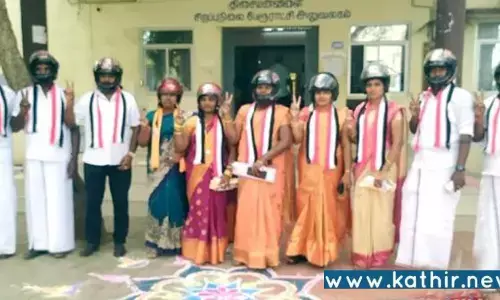 தி.மு.க.வினருக்கு பயந்து ஹெல்மெட் அணிந்து வந்த அ.தி.மு.க. பா.ஜ.க. கவுன்சிலர்கள்!