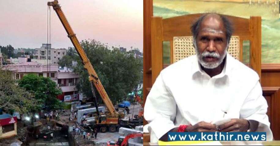 புதுவை அண்ணாநகரில் செயற்கை பாலம் அமைக்கும் பணி தீவிரம்!