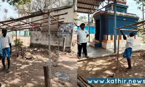 திருவள்ளூரில் அதிர்ச்சி: கோயில் வளாகத்தை ஆக்கிரமித்து கொட்டகை! இந்து முன்னணி புகாரால் உடனடி நடவடிக்கை!