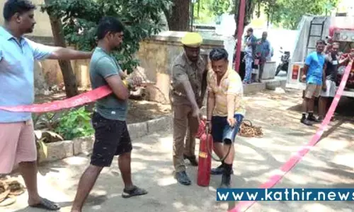 புதுவை மருத்துவமனை ஊழியர்களுக்கு தீயணைப்பு பயிற்சி!