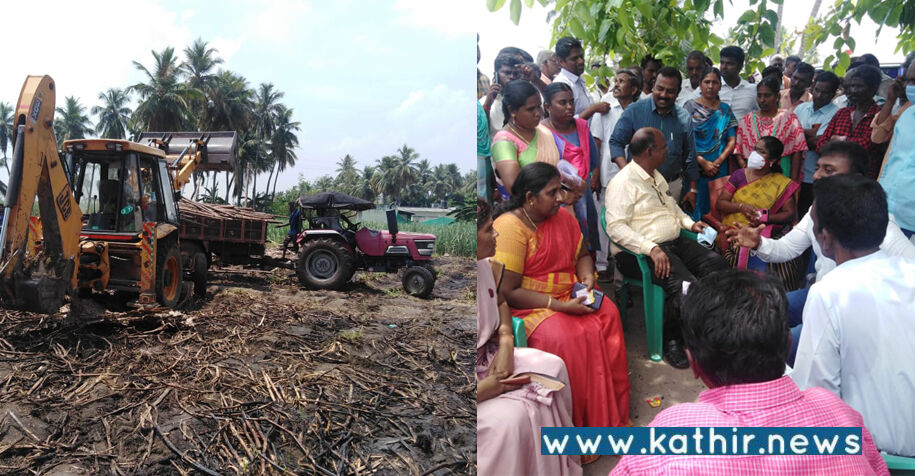கோயில் நிலத்தில் சட்டவிரோதமாக அமைக்கப்பட்ட குடிசையை அகற்ற புகார்!