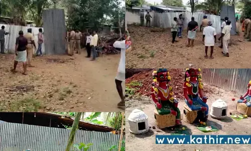 கோயில் சிலையை அகற்றிவிட்டு நிலத்தை ஆக்கிரமிப்பு செய்த கிறிஸ்தவர்கள்: அதிரடியில் ஈடுபட்ட இந்து முன்னணி!