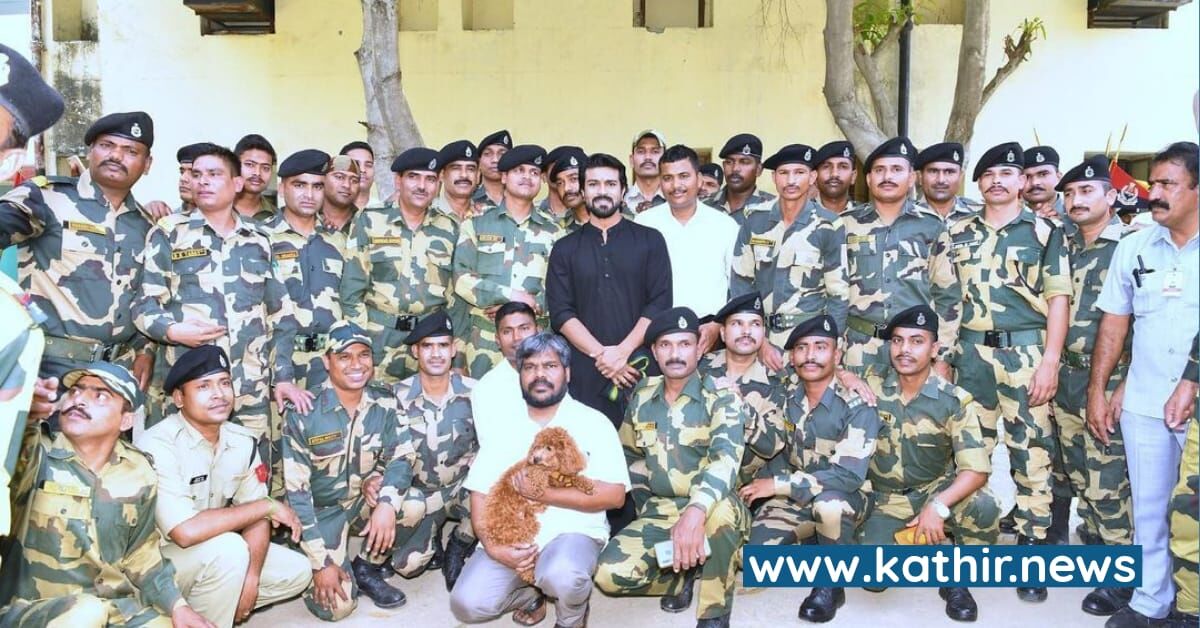 தனது சொந்த செலவில் ராணுவ வீரர்களுக்கு விருந்தளித்த ராம்சரண்