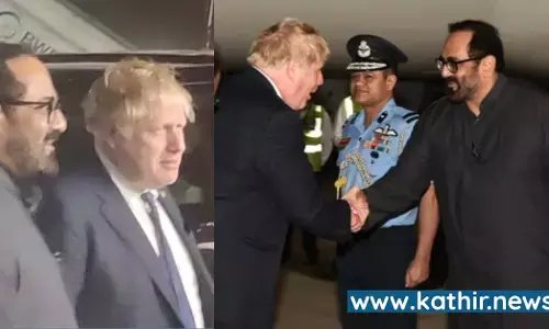 பிரிட்டிஷ் பிரதமரை கோலாகலமாக வரவேற்ற மத்திய இணை அமைச்சர் ராஜிவ் சந்திரசேகர்