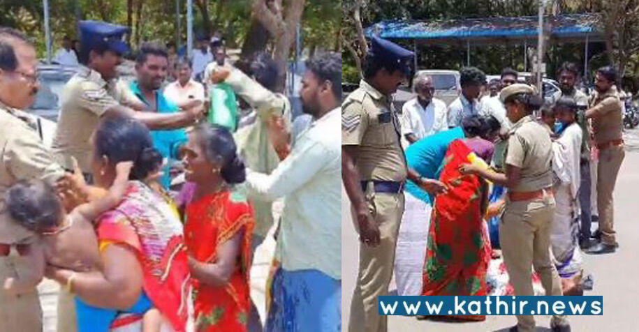 மணல் கடத்துவதாக புகார் அளித்தவர் மீது கொலைவெறித் தாக்குதல்: போலீசாரை கண்டித்து தீக்குளிக்க முயற்சி!