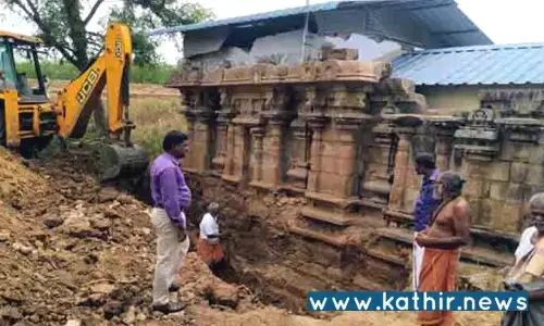 மனு அளித்தும் மெத்தனமாக இருந்த தி.மு.க. அரசு: மண்ணுக்குள் புதைந்த 13ம் நூற்றாண்டு கோயில்!