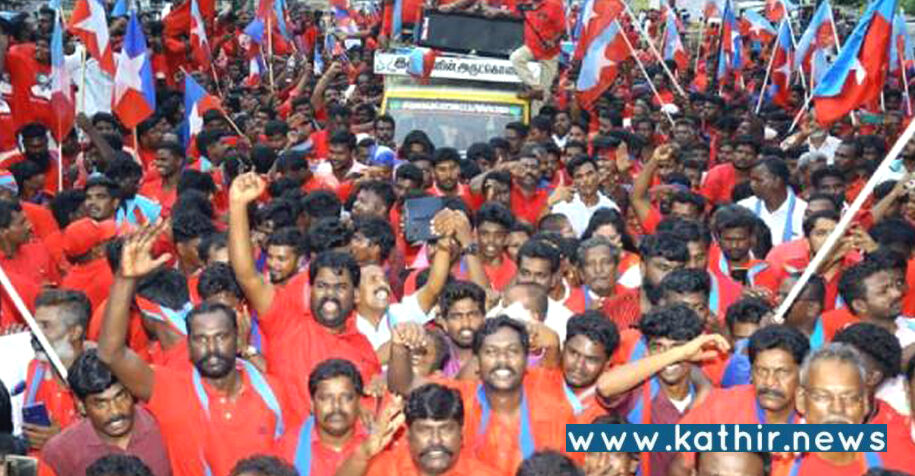 செஞ்சட்டை பேரணியில் இந்து கடவுளை அவமதித்த தி.க'வினர் மீது வழக்கு - இறங்கி அடித்த இந்து மக்கள் கட்சி