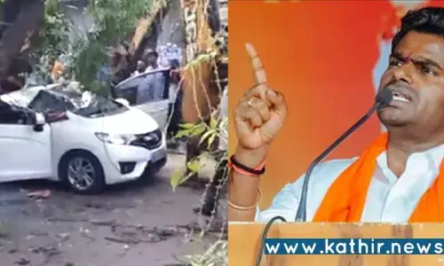 மரம் சாய்ந்து வங்கி மேலாளர் உயிரிழந்திருப்பது அதிர்ச்சி அளிக்கிறது - அண்ணாமலை!