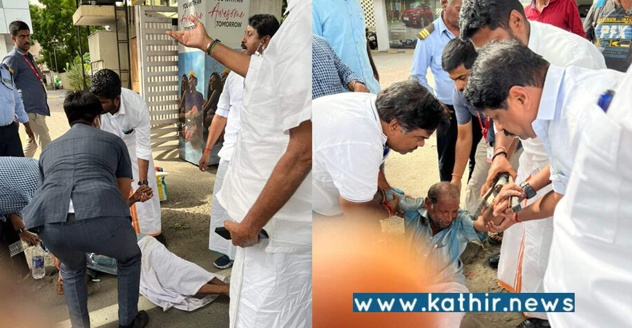 சாலையில் வலிப்பு வந்தவருக்கு தக்க சமயத்தில் கையில் இருந்த காப்பை கொடுத்த காப்பாற்றிய அண்ணாமலை!