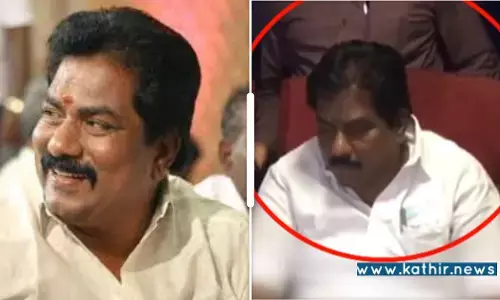 செய்தியாளர்கள் சந்திப்பில் தி.மு.க அமைச்சர் மூர்த்தி பகலிலேயே உறக்கம்!