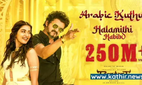 அரபிக்குத்து - யூ டியூபில் தட்டி தூக்கிய ரெக்கார்ட் பிரேக்