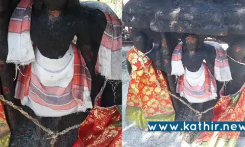 வளரி வீரன் கல்சிற்பம் - 16-ஆம் நூற்றாண்டைச் சேர்ந்த நடுகல் கண்டுபிடிப்பு!