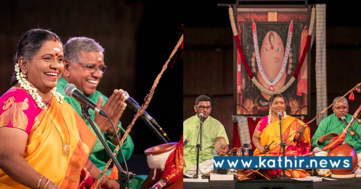 ஈஷாவில் நவராத்திரி திருவிழா - பாரதி திருமுருகனின் வில்லுப்பாட்டு கச்சேரி!