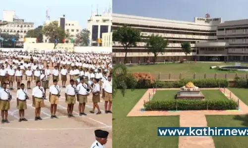 நாக்பூரில் ஆர்.எஸ்.எஸ் அணிவகுப்புடன் விஜயதசமி விழா