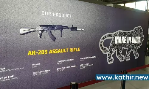 மேக் இந்த இந்தியா திட்டத்தின் அடுத்த பாய்ச்சல் - இந்தியாவில் தயாராகி ரஷ்யா செல்லவிருக்கும் ஏ.கே 203 துப்பாக்கிகள்