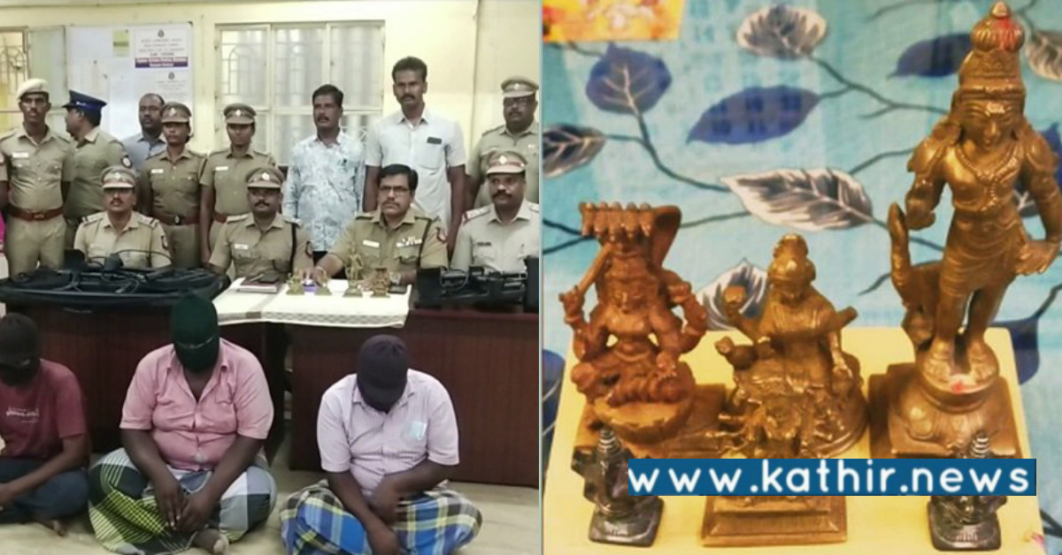 பூமியின் அடியில் பதுக்கப்பட்ட அம்மன் சிலை மீட்பு - சிலை கடத்தல் தடுப்பு பிரிவு போலீசார் அதிரடி!