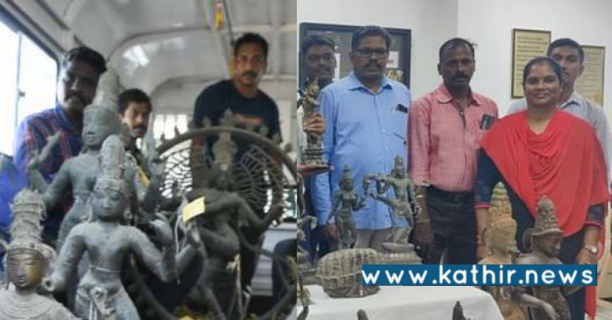 வீட்டில் பதுக்கி வைத்திருந்த பழங்கால சிலைகள் மீட்பு: போலீசார் தீவிர விசாரணை!