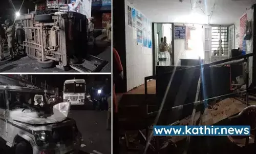 கத்தோலிக்க பாதிரியார்கள் தலைமையிலான கும்பல் விழிஞ்சம் காவல் நிலையம் மீது தாக்குதல்!