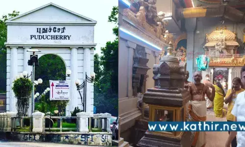 புதுச்சேரி: மணக்குள விநாயகர் கோவிலில் வெள்ளி தகடுகள் பொருத்தும் பணி!