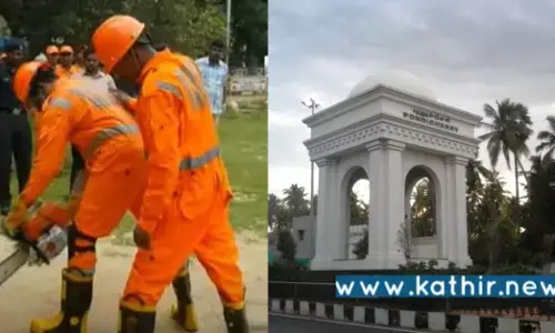 புதுச்சேரி: புயல் எச்சரிக்கை முன்னிட்டு தேசிய பேரிடர் மீட்பு குழு ஒத்திகை!