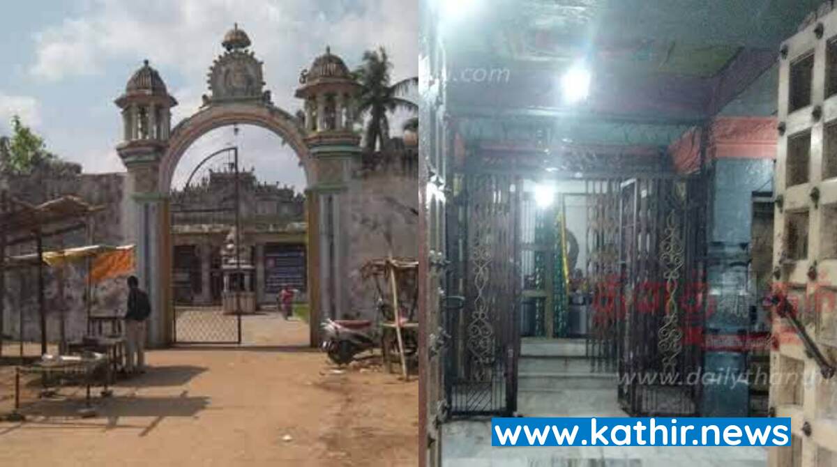 திருச்சிற்றம்பலம் புராதானவனேஸ்வரர் கோவிலில் பூட்டை உடைத்து மூன்று சாமி சிலைகள் திருட்டு- மர்ம நபர்கள் கைவரிசை