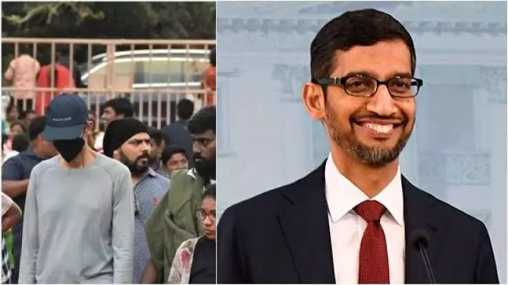 தலையில் தொப்பி முக கவசத்துடன் அடையாளம் தெரியாமல் மாமல்லபுரம் வீதிகளில் சுற்றிய கூகுள் சி.இ.ஓ சுந்தர் பிச்சை தலையில் தொப்பி முக கவசத்துடன் அடையாளம் தெரியாமல் மாமல்லபுரம் வீதிகளில் சுற்றிய கூகுள் சி.இ.ஓ சுந்தர் பிச்சை