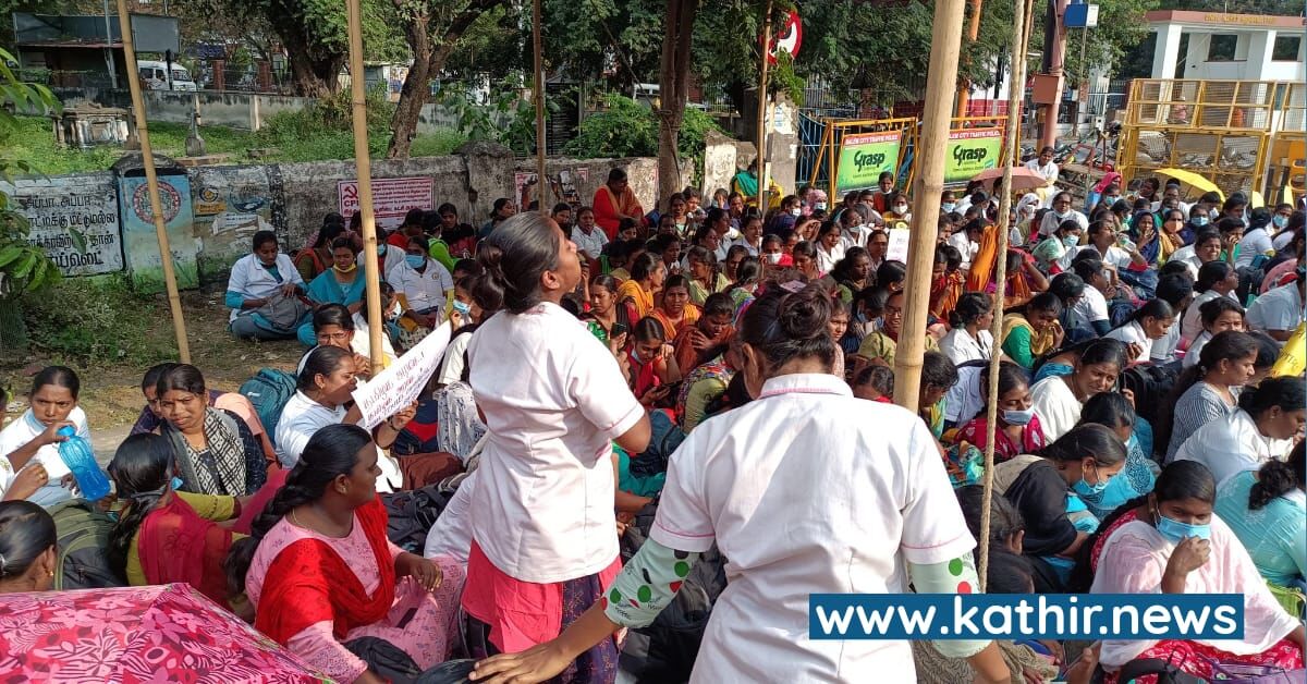 செவிலியர்களை வீதியில் போராடவைத்து வேடிக்கை பார்க்கும் தி.மு.க அரசு - இதுதான் திராவிட மாடலா என கொதிக்கும் செவிலியர்கள்