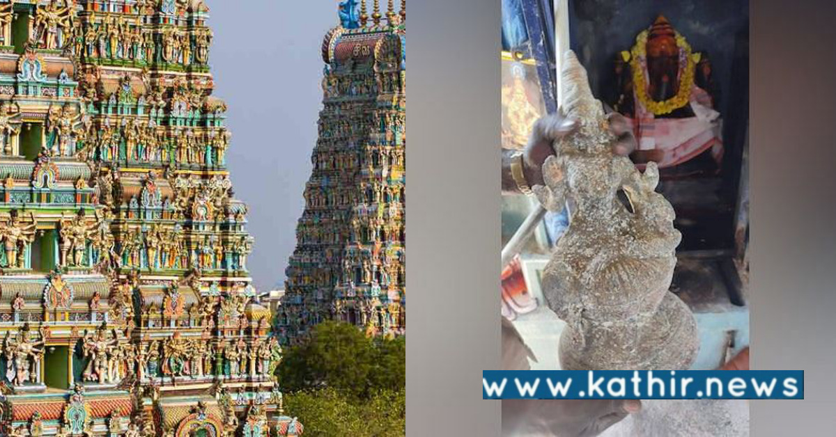 மணலூர் ஆற்றில் அம்மன் சிலை கண்டெடுப்பு: ஐம்பொன் சிலையா?