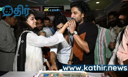 தசரா வெற்றி கொண்டாட்டத்தில் கீர்த்தி சுரேஷ்!