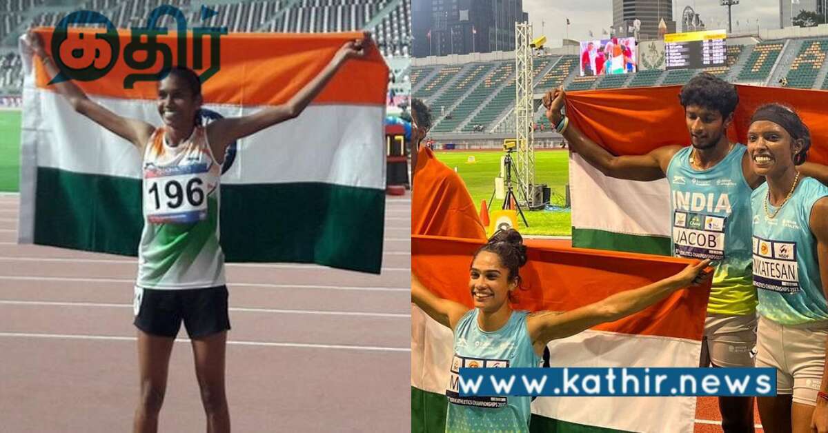 ஆசிய தடகள போட்டி... 27 பதக்கங்களுடன் இந்தியா 3வது இடம்...